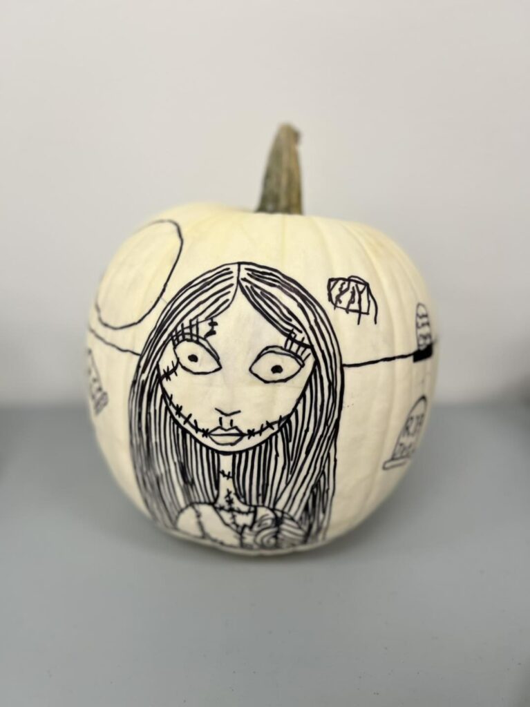 Decorated pumpkin