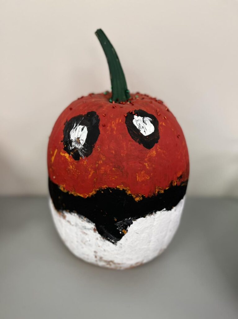 Decorated pumpkin