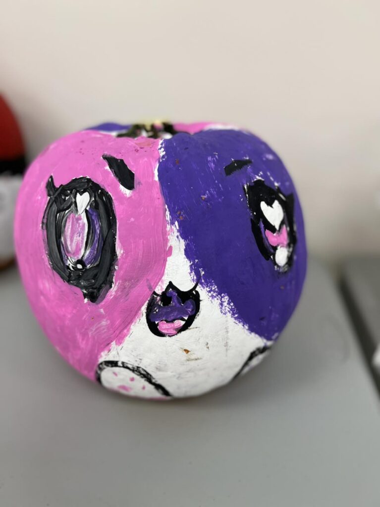 Decorated pumpkin